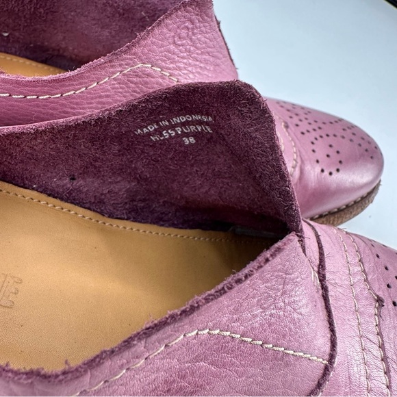 Blackstone Leather Slip On Oxford Shoes Purple Size 38 - Picture 2 of 6